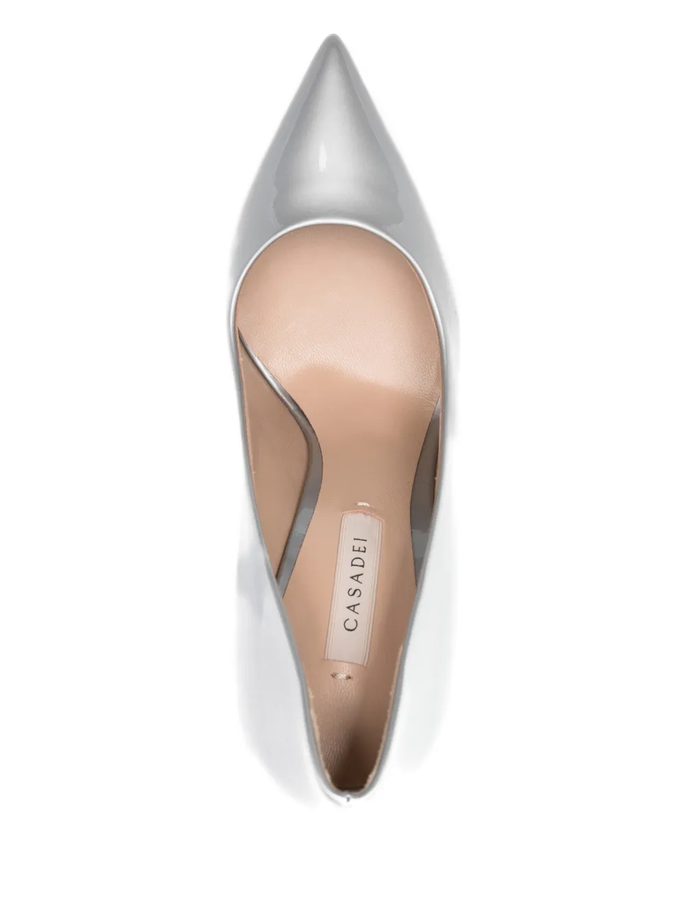 Casadei 120mm Pointed-toe Pumps In Silver