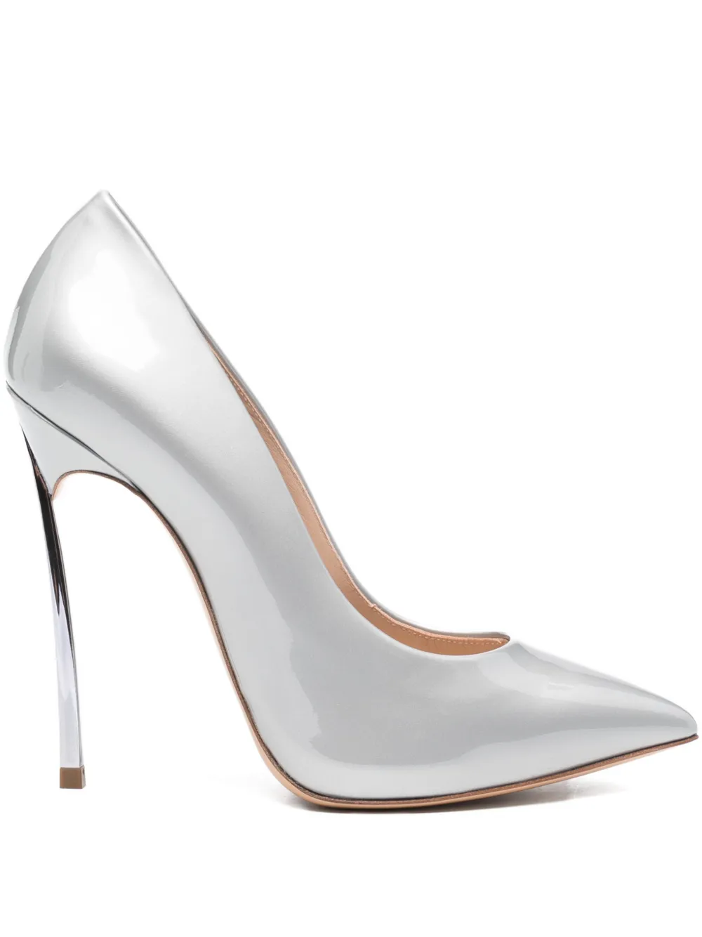 Casadei 120mm Pointed-toe Pumps In Silver