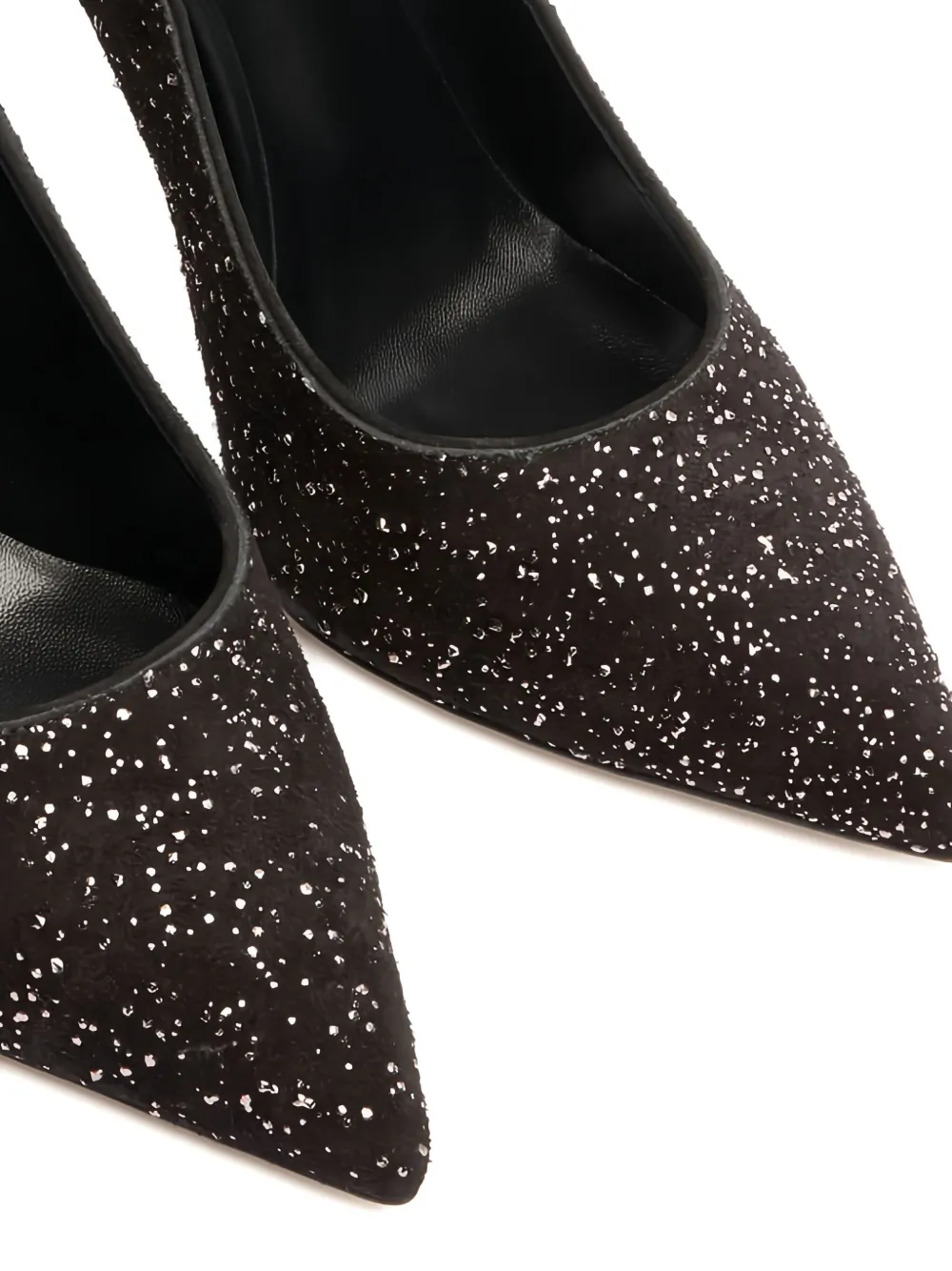 Casadei 100 mm pumps met glitter Zwart