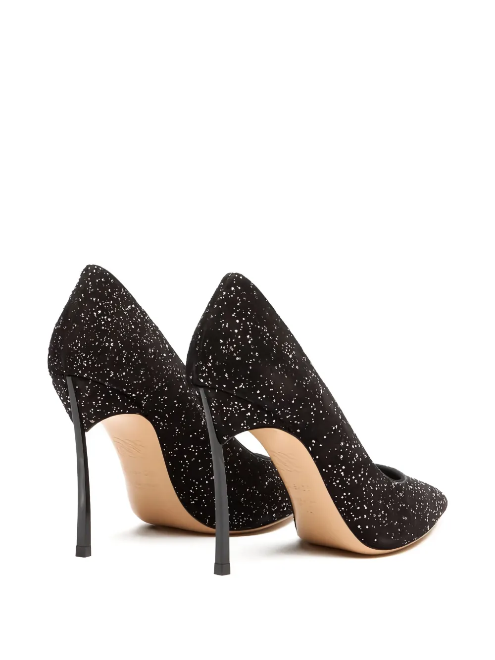Casadei 100 mm pumps met glitter Zwart