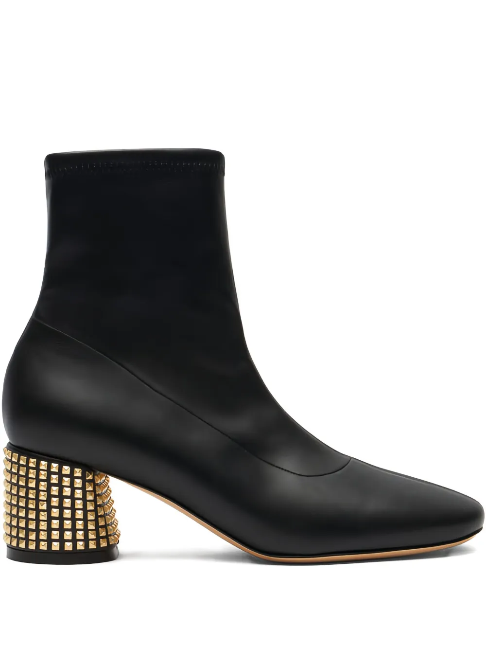 Casadei 50 mm leren enkellaarzen Zwart