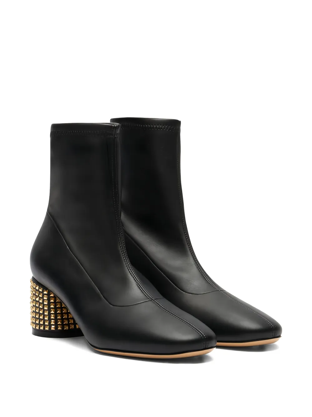 Casadei 50 mm leren enkellaarzen Zwart
