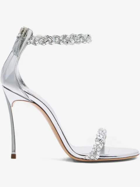Casadei 100mm Starsway crystal-embellished stiletto sandals