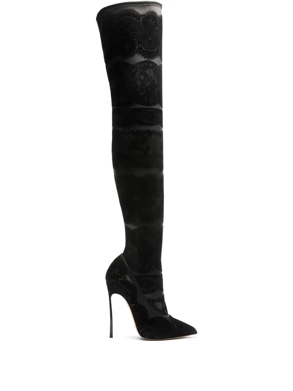 Casadei 120 mm Lingerie laarzen Zwart