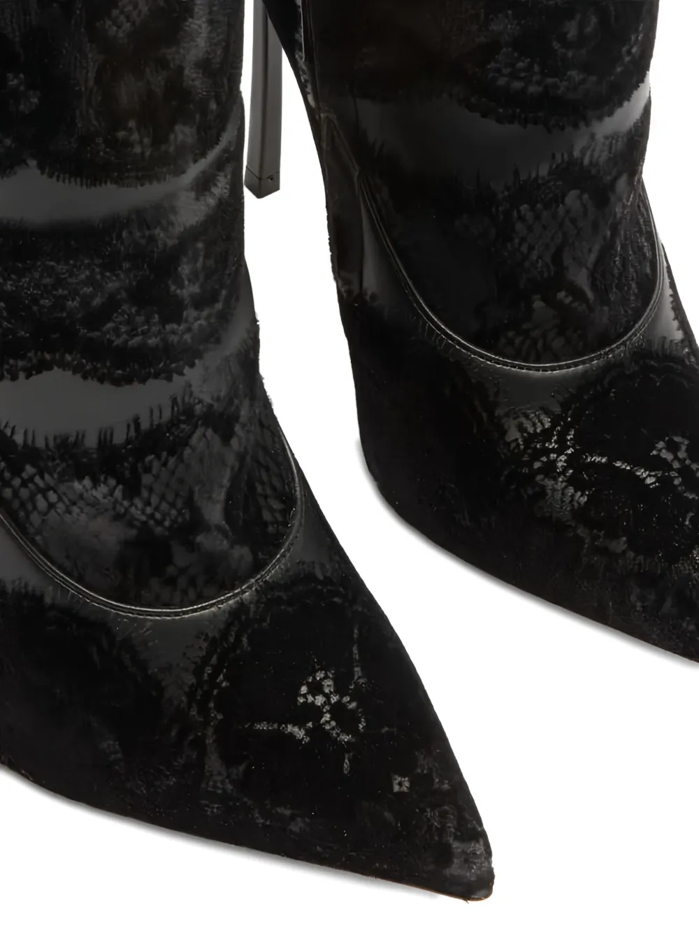 Casadei 120 mm Lingerie laarzen Zwart
