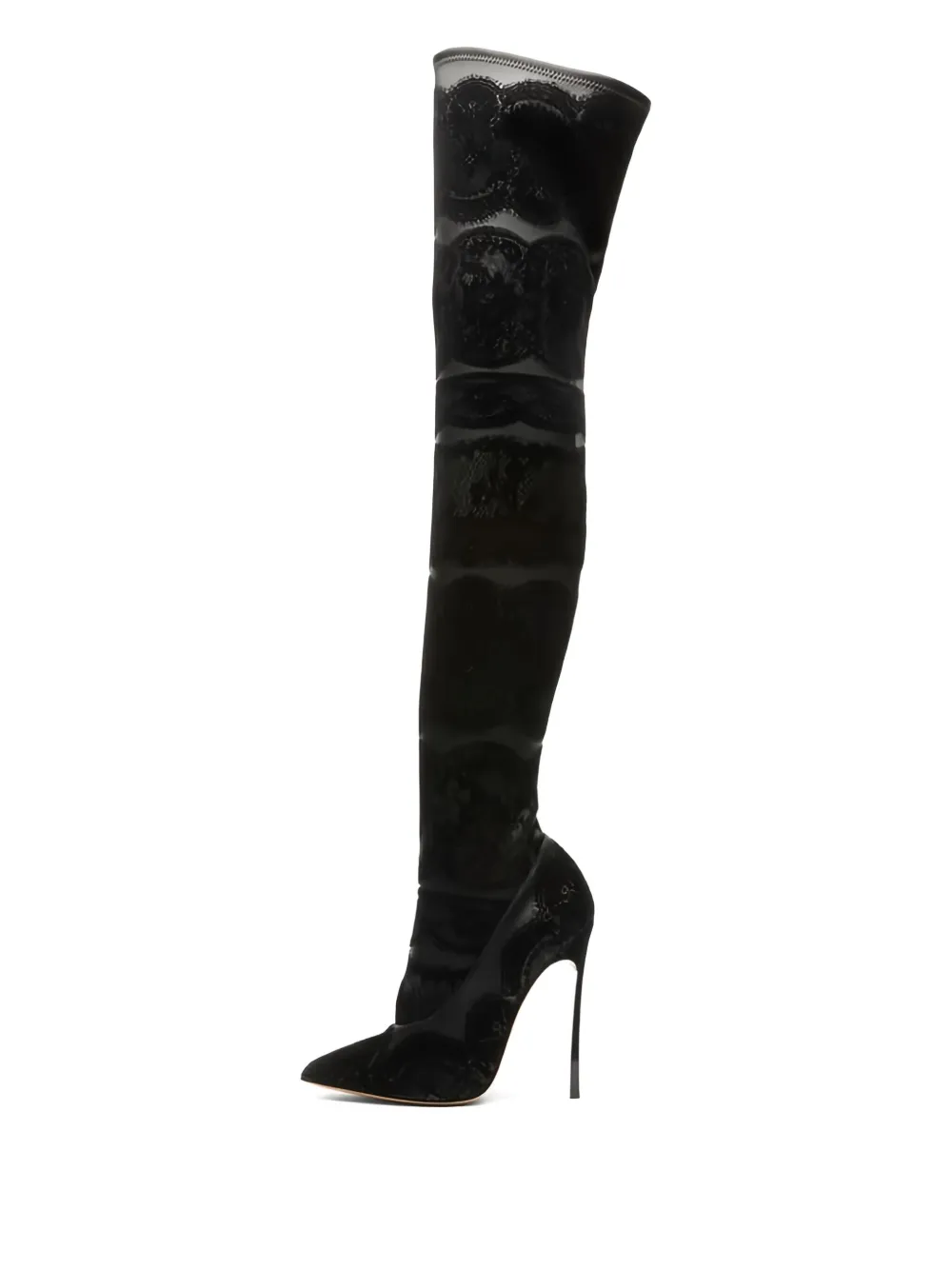 Casadei 120 mm Lingerie laarzen Zwart