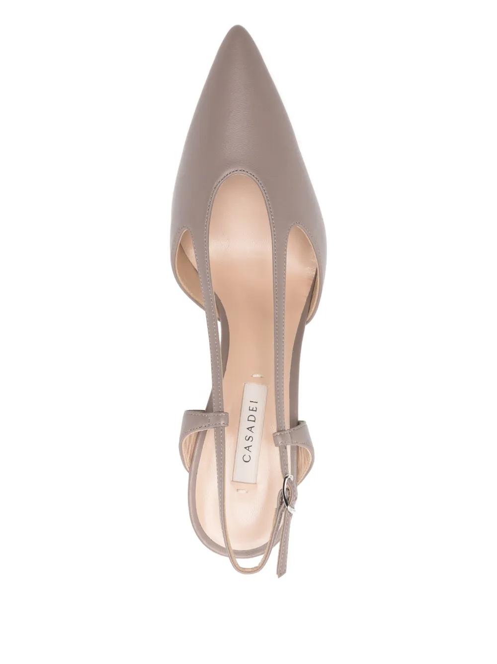 Casadei 80mm pointed slingback pumps Grijs