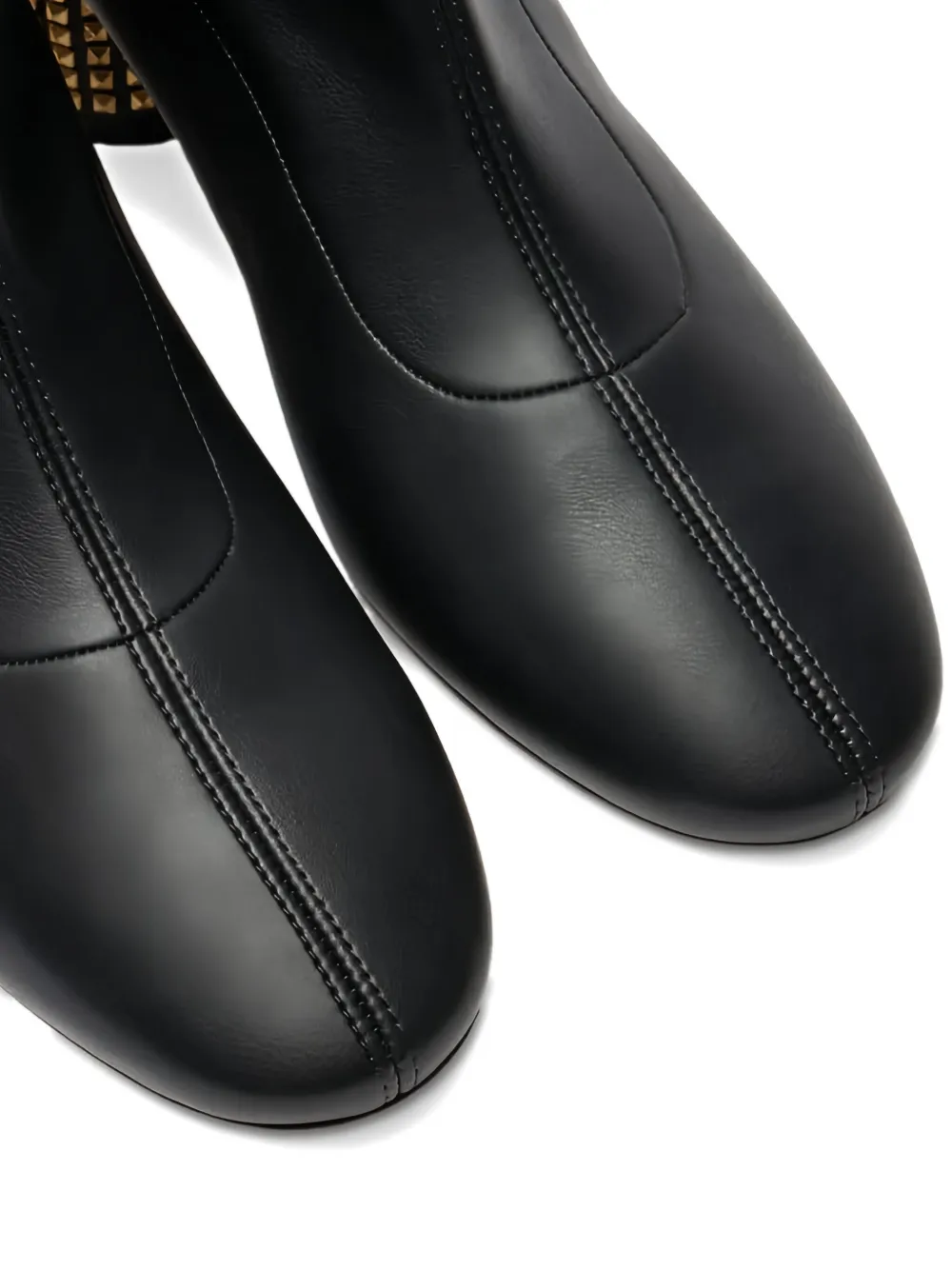 Casadei 50 mm leren knielaarzen Zwart