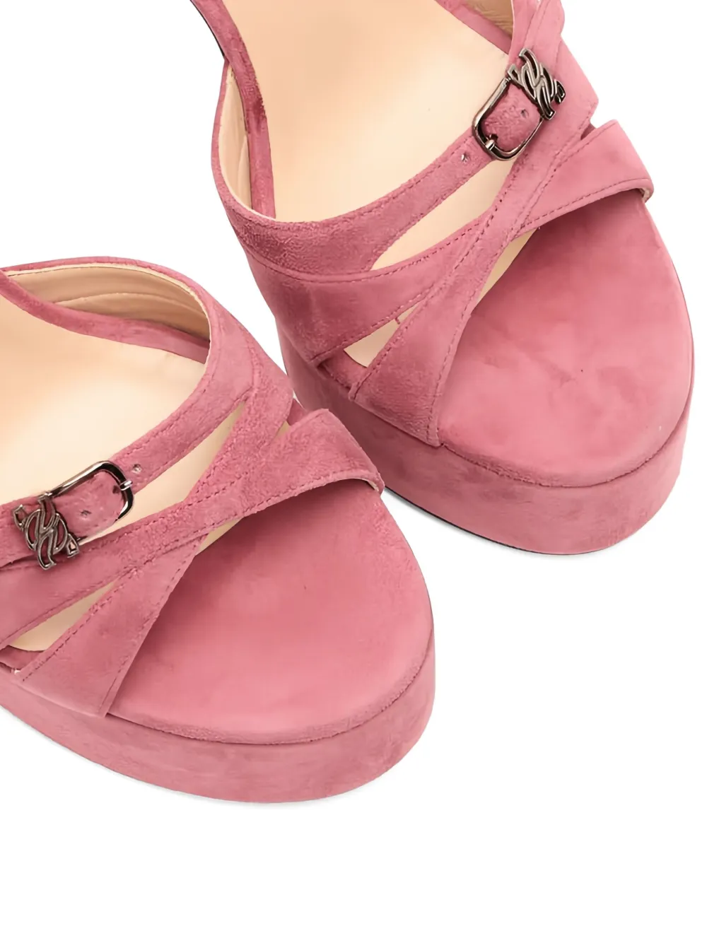 Casadei 80 mm Patty sandalen met plateauzool Roze