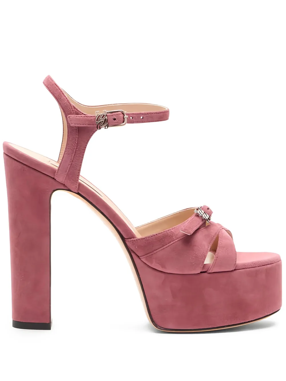 Casadei 80 mm Patty sandalen met plateauzool Roze