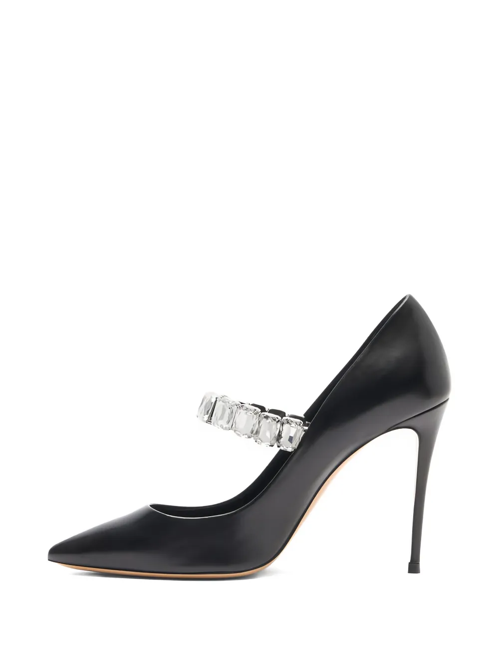 Casadei 100 mm Julia Minorca pumps met puntige neus en kristallen Zwart