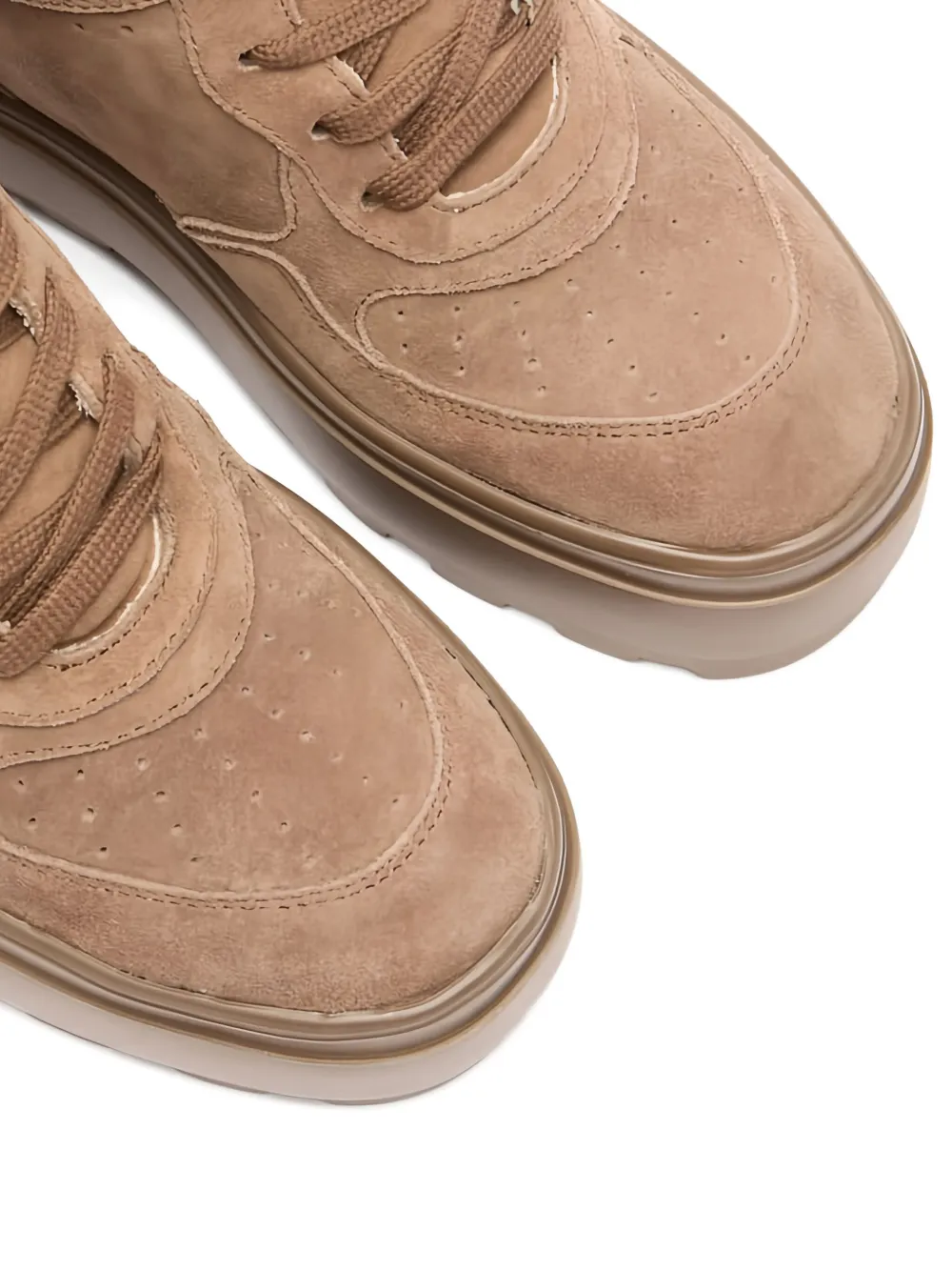 Casadei 80 mm sneakers met sleehak Bruin