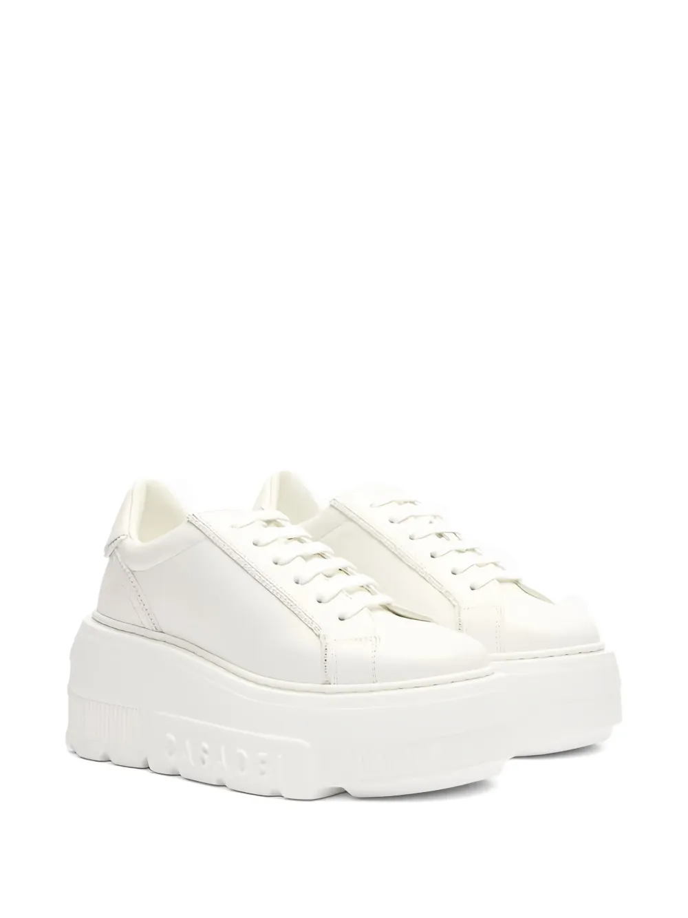 Casadei Nexus platform leather sneakers White