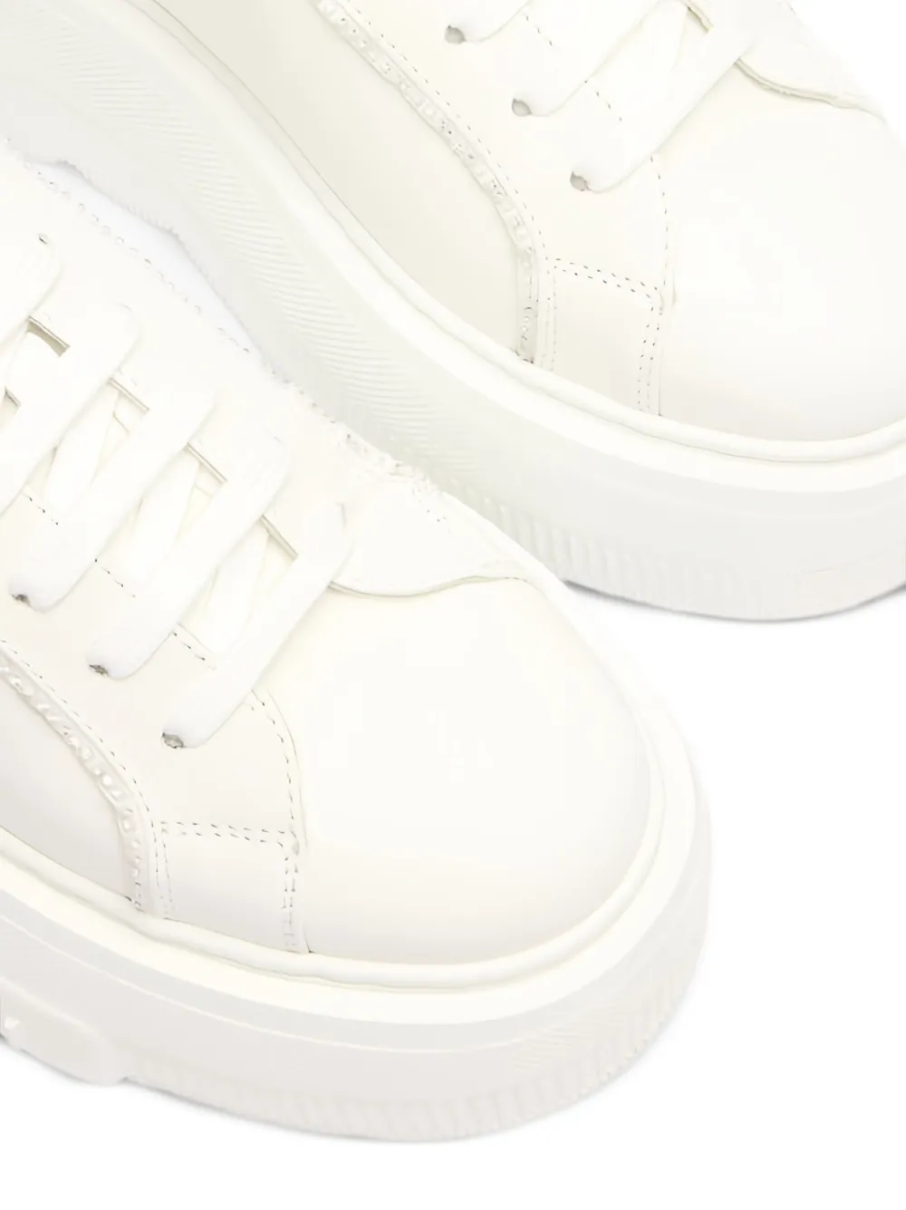 Casadei Nexus platform leather sneakers White