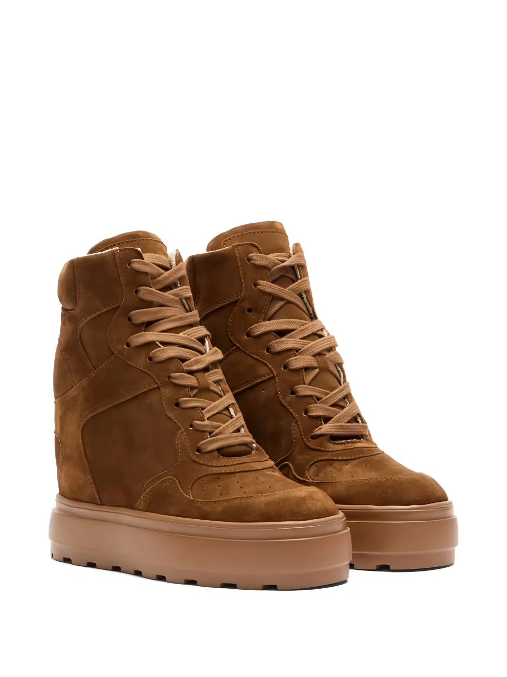 Casadei 80 mm sneakers met sleehak - Bruin