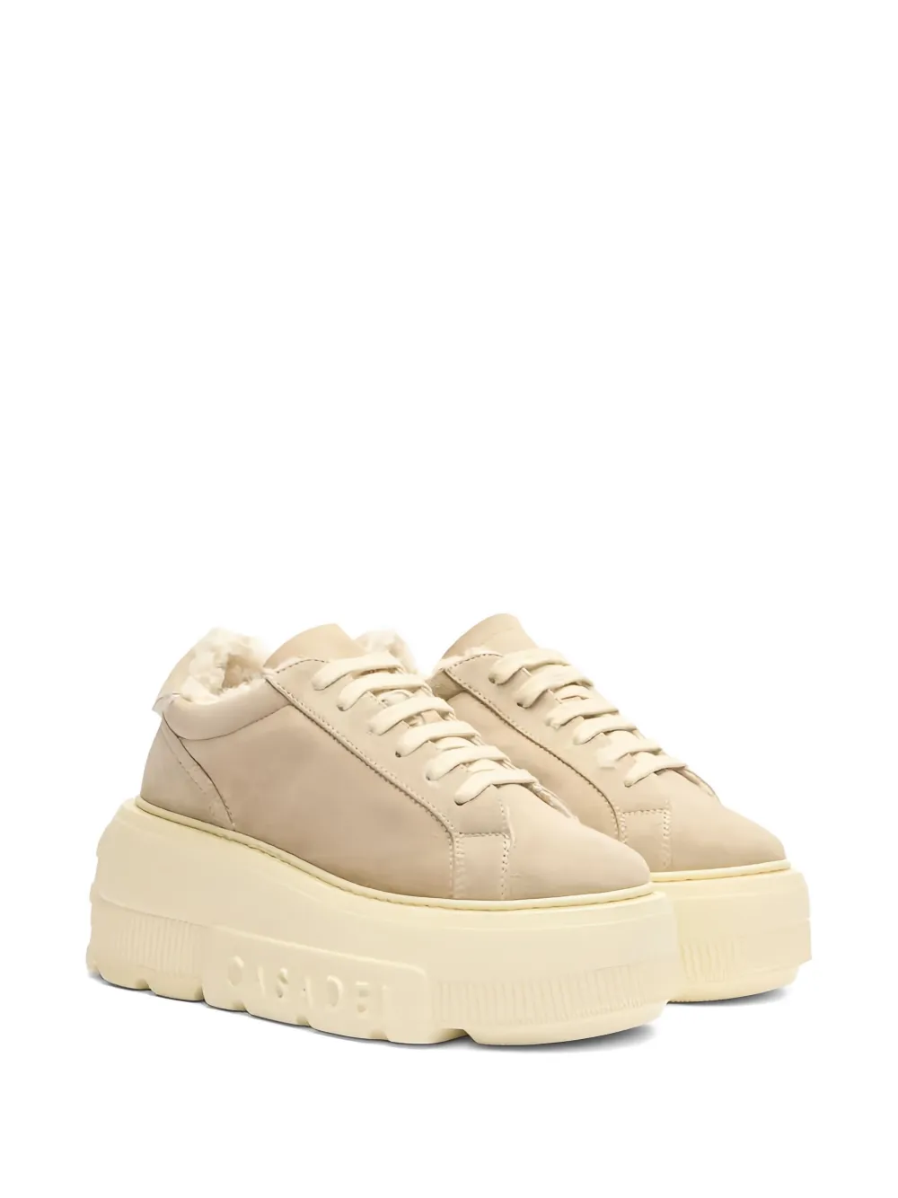 Casadei Alpsenales Nexus lammy sneakers met plateauzool - Beige