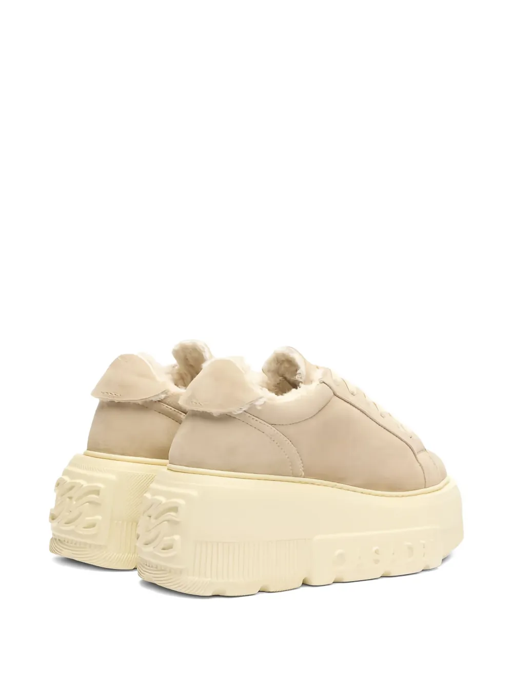 Casadei Alpsenales Nexus lammy sneakers met plateauzool Beige