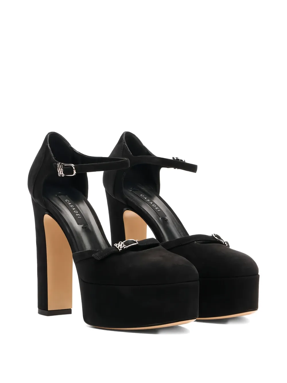Casadei 130mm Patty platform pumps Black