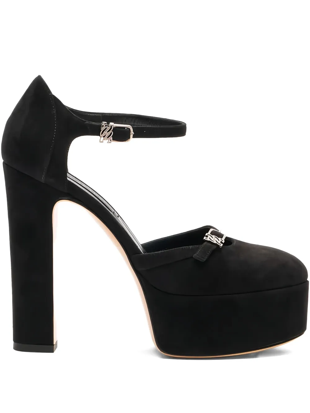Casadei 130mm Patty platform pumps Black