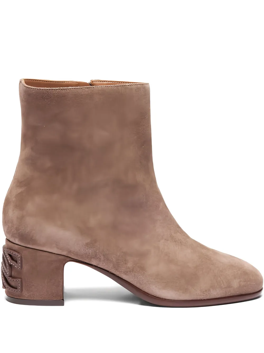 Casadei Muni 50mm ブロックヒール スエードブーツ - ブラウン Casadei Muni 50mm ブロックヒール スエードブーツ - ブラウン