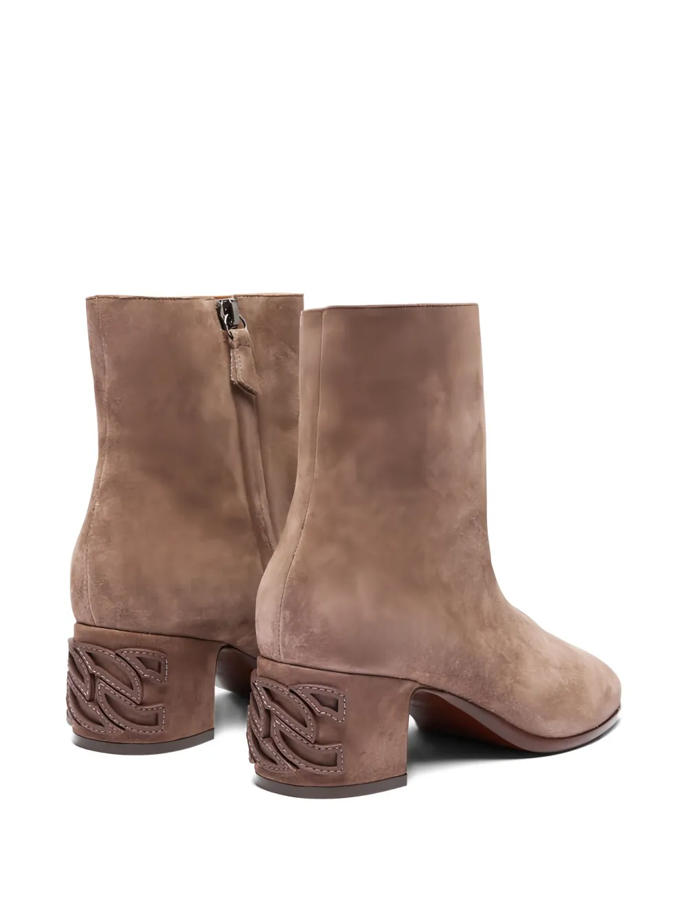 Casadei 50mm Muni block-heel suede boots Brown