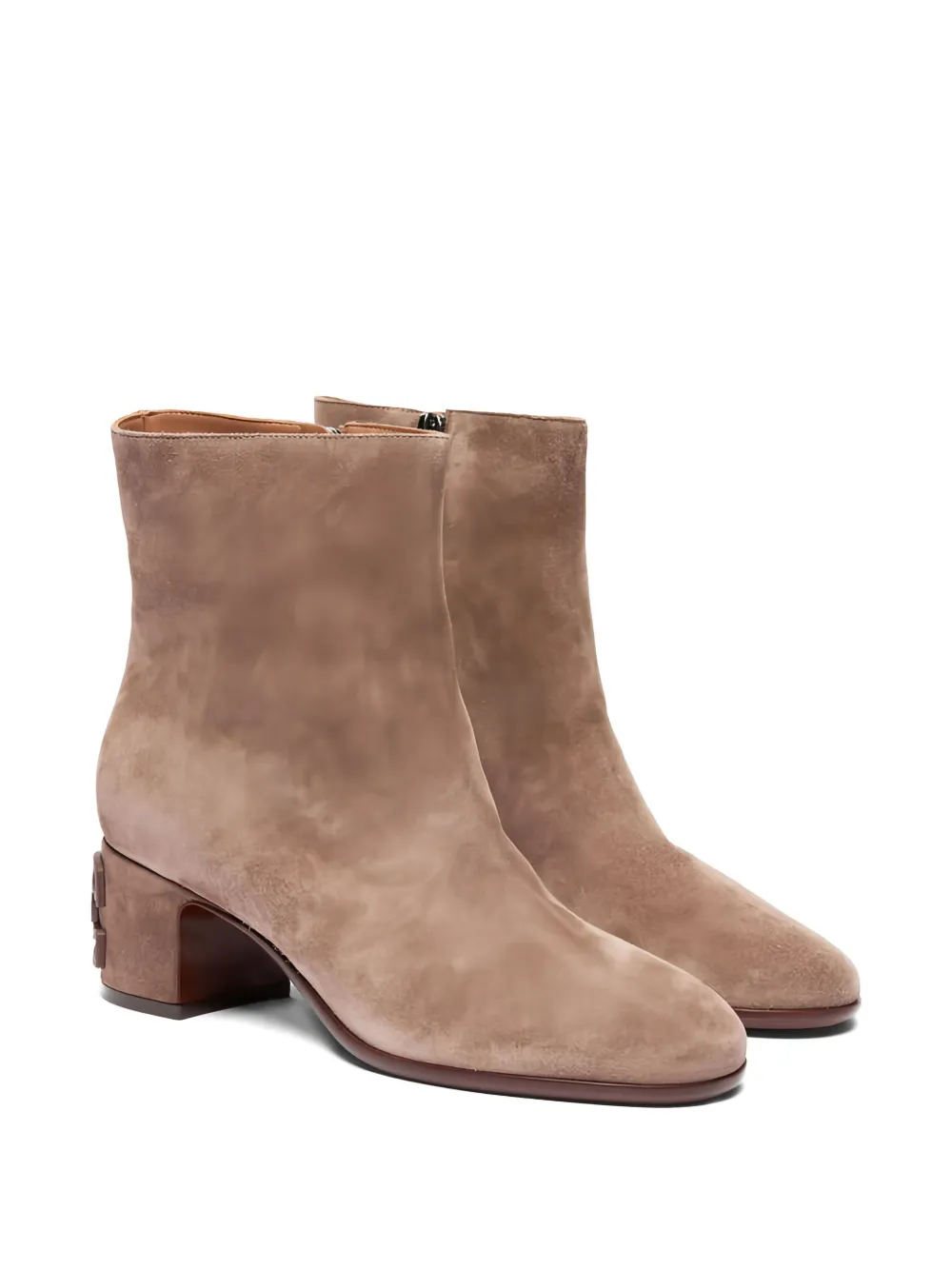 Casadei 50mm Muni block-heel suede boots Brown