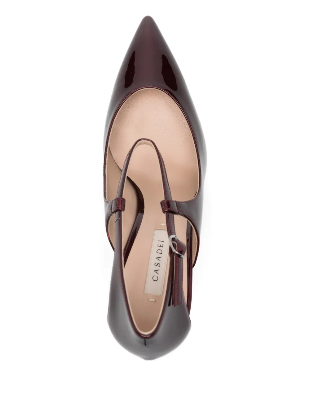 Casadei 80mm Pointed-toe Pumps In Burgundy