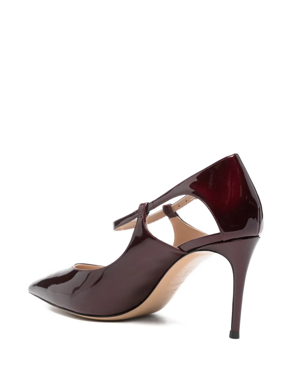Casadei 80mm Pointed-toe Pumps In Burgundy