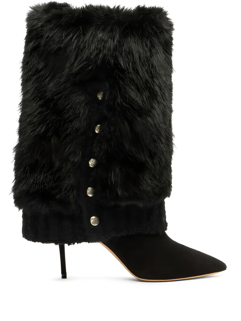 Casadei 80mm Leather Heeled Boots In Black