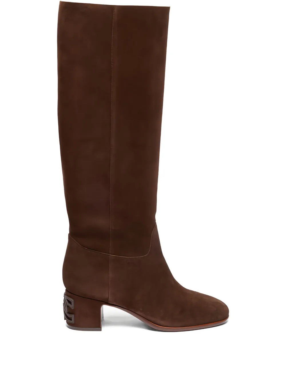 Casadei 50 mm Muni Nomad suède laarzen met blokhak Bruin