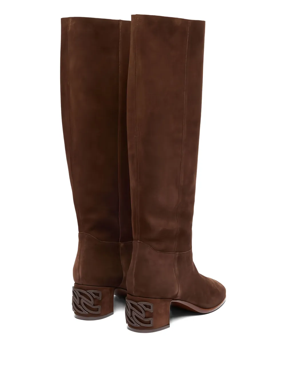 Casadei 50 mm Muni Nomad suède laarzen met blokhak Bruin