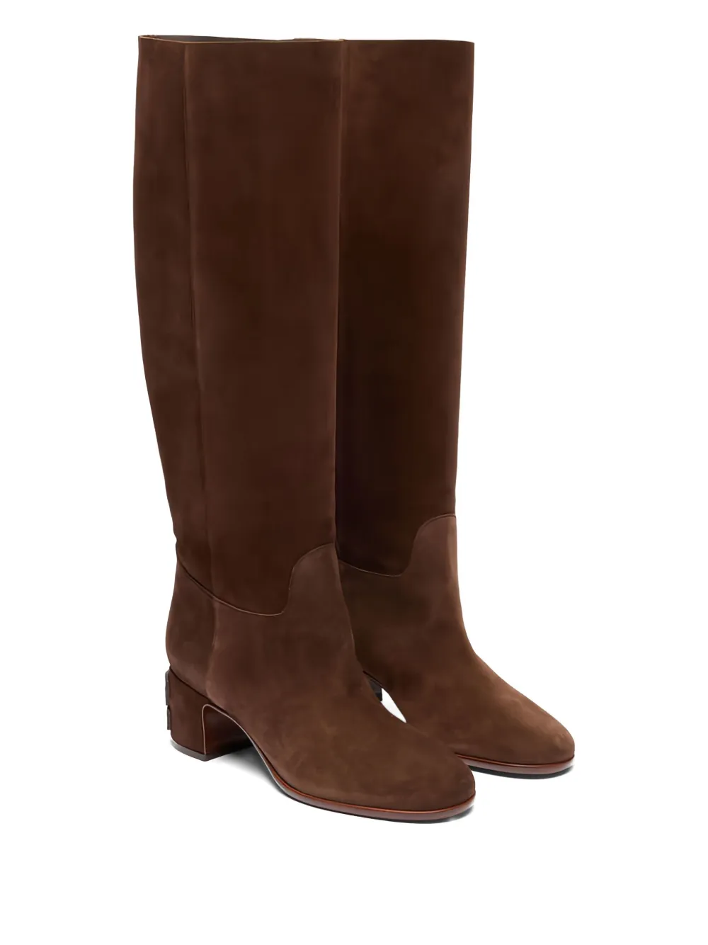 Casadei 50 mm Muni Nomad suède laarzen met blokhak Bruin