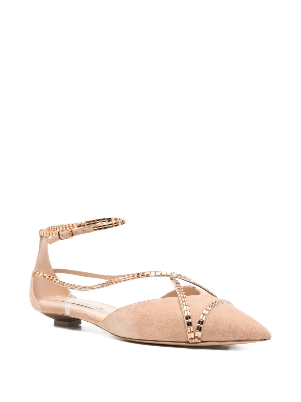 Casadei Pointed-toe Flat Pumps In Pink