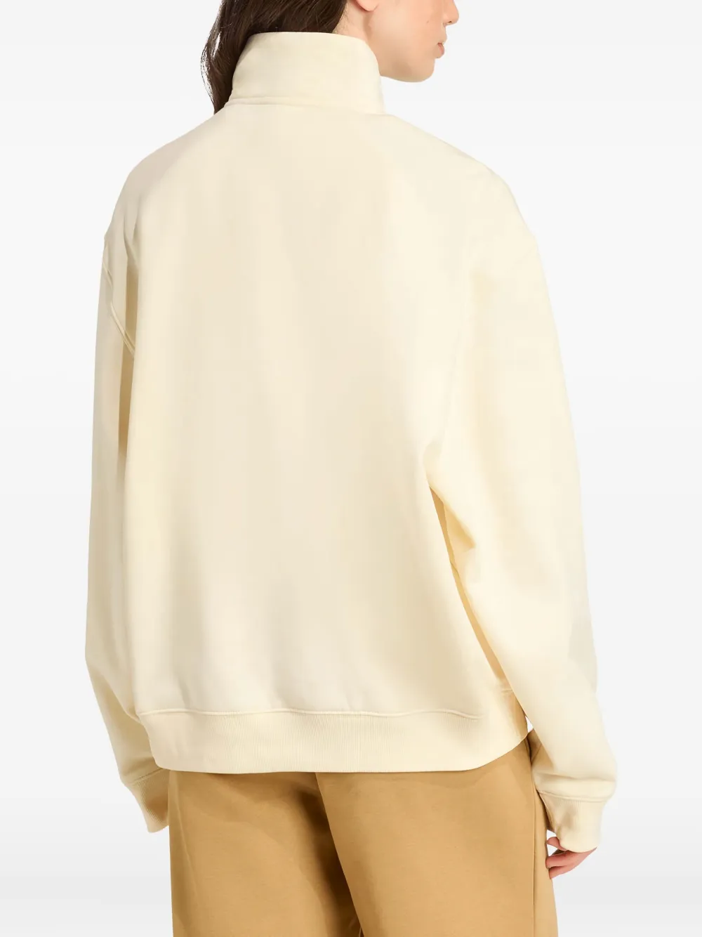 adidas half-zip sweatshirt Beige