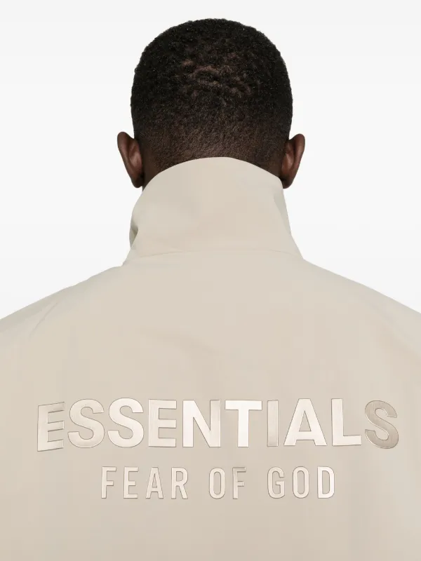 FEAR OF GOD ESSENTIALS logo-print Jacket | Neutrals | FARFETCH