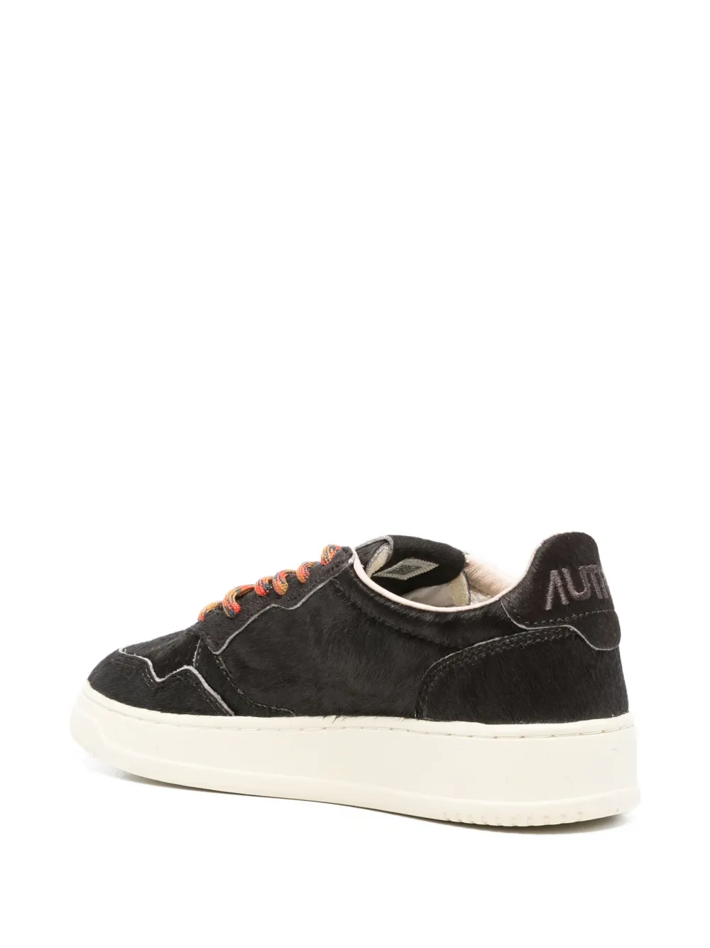 Autry Medalist pony-fur sneakers Brown