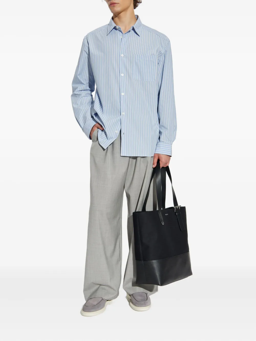 A.P.C. Gestreept overhemd Blauw