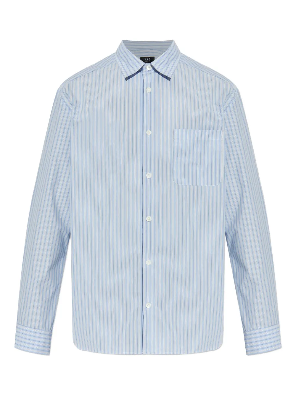 A.P.C. Gestreept overhemd Blauw