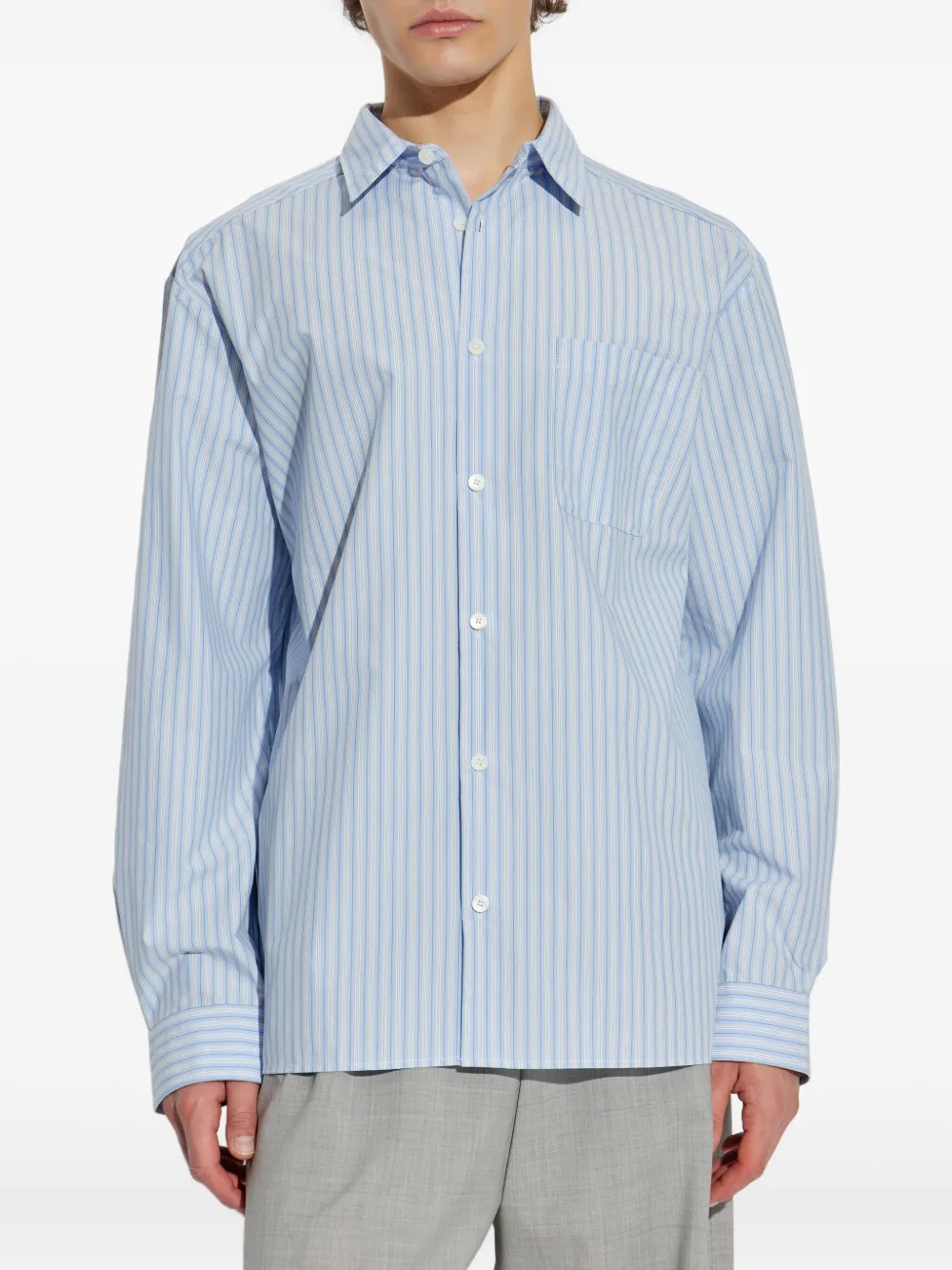 A.P.C. Gestreept overhemd Blauw