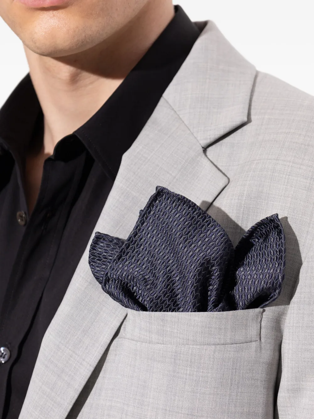 Giorgio Armani Pochet met textuur Blauw