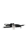 Alexander McQueen skull-charm braided bracelet - Silver
