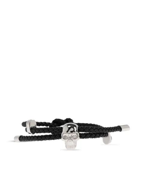 Alexander McQueen skull-charm braided bracelet