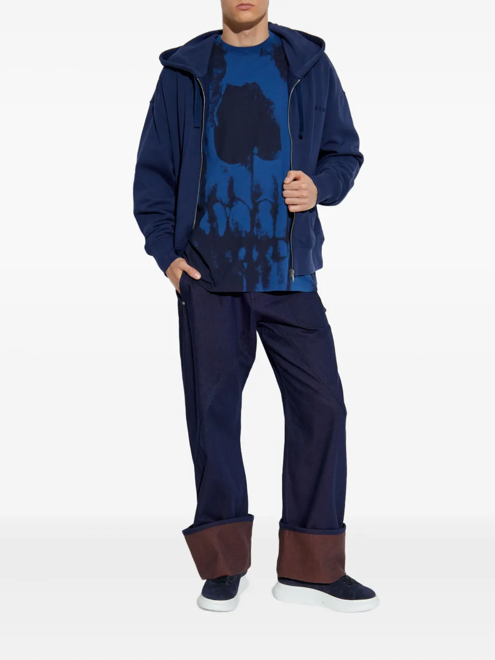 Alexander McQueen Sweater met rits Blauw