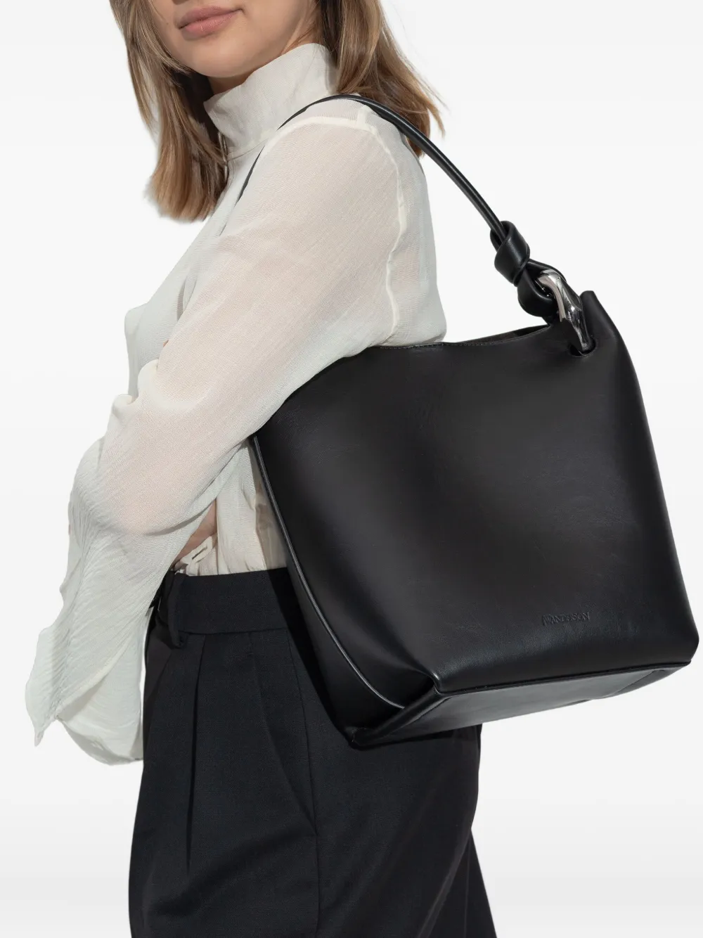 JW Anderson Leren shopper Zwart