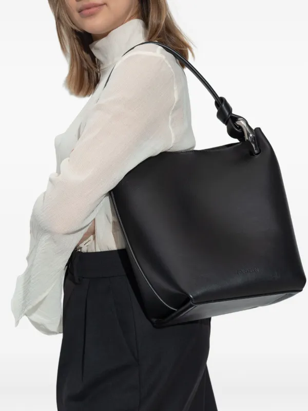 JW Anderson レザー トートバッグ | ブラック | FARFETCH JP