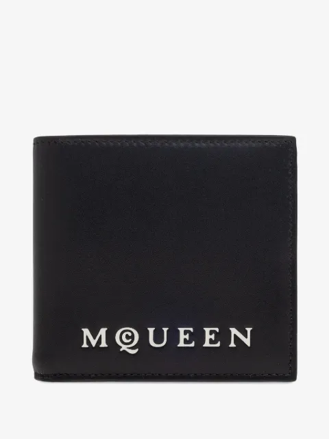 Alexander McQueen cartera plegable con letras del logo