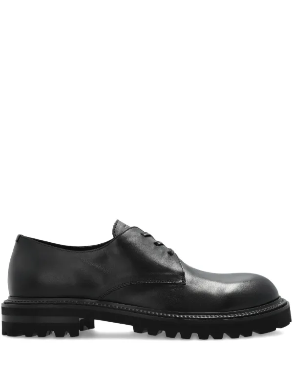 Giorgio Armani lace-up Chunky Derby Shoes Black FARFETCH IN