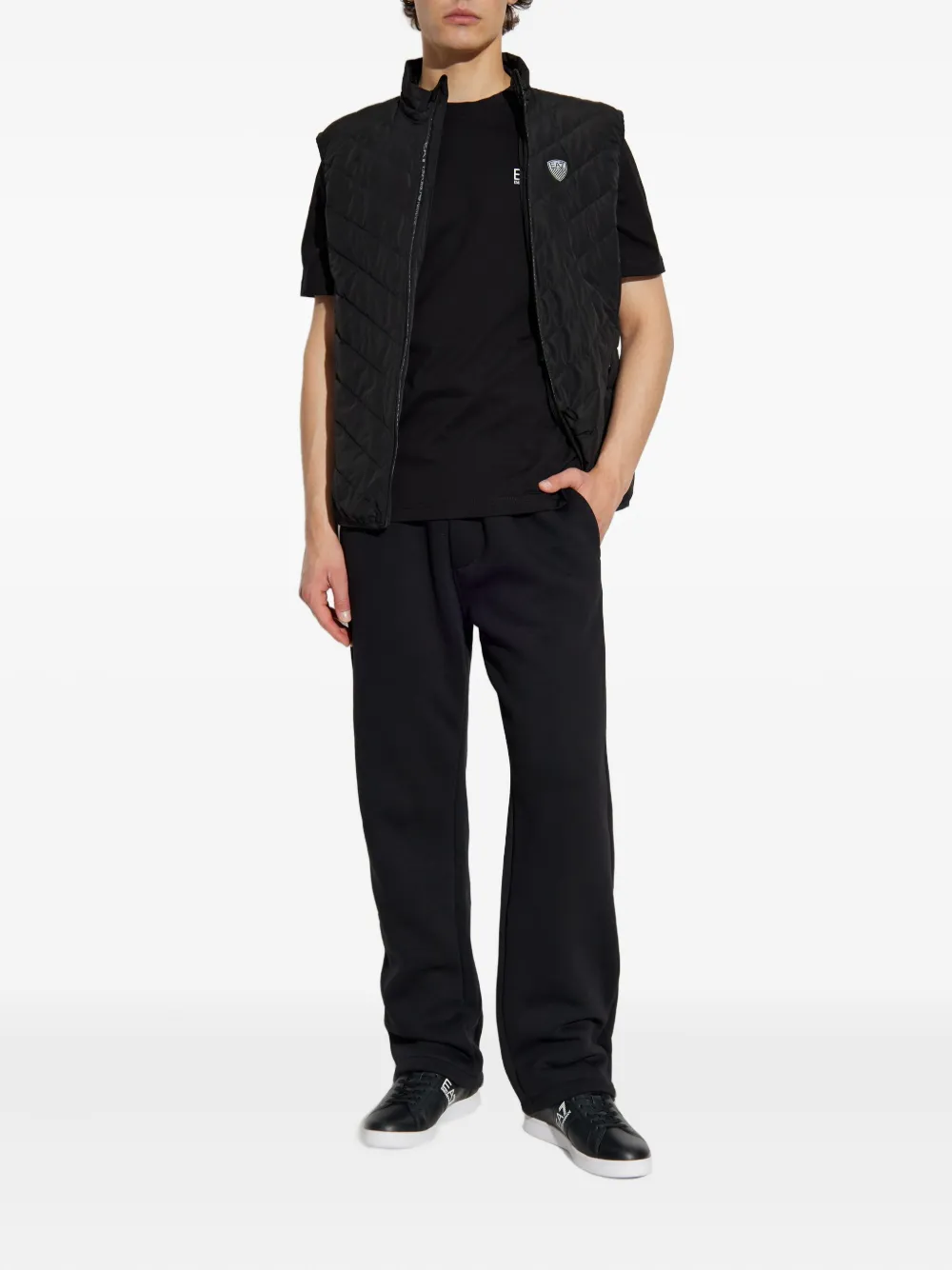 Ea7 Emporio Armani T-shirt met logoprint Zwart