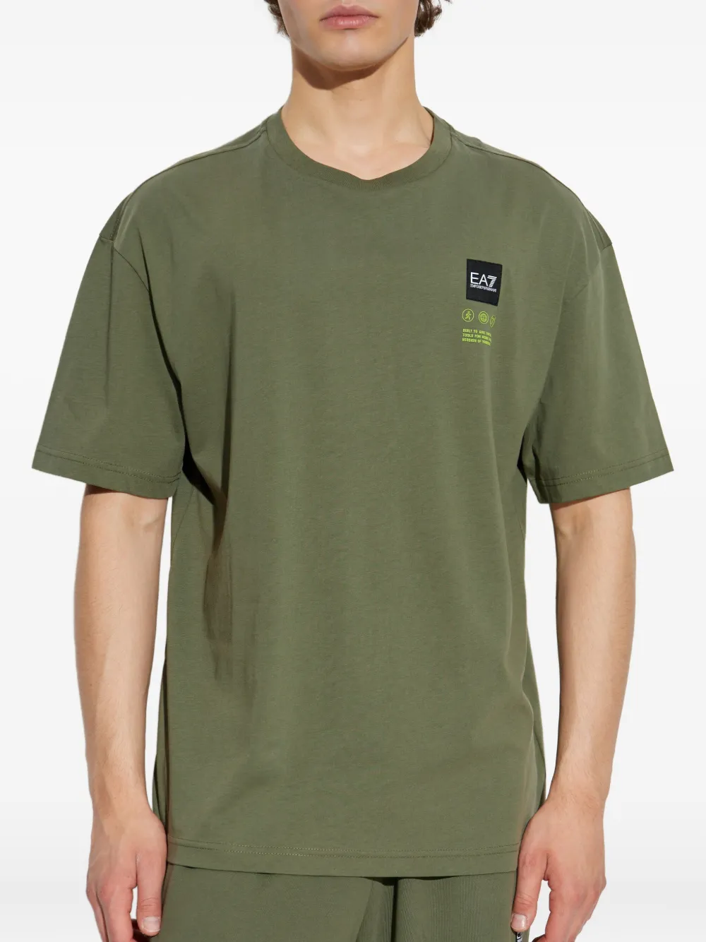 Ea7 Emporio Armani T-shirt met logoprint Groen
