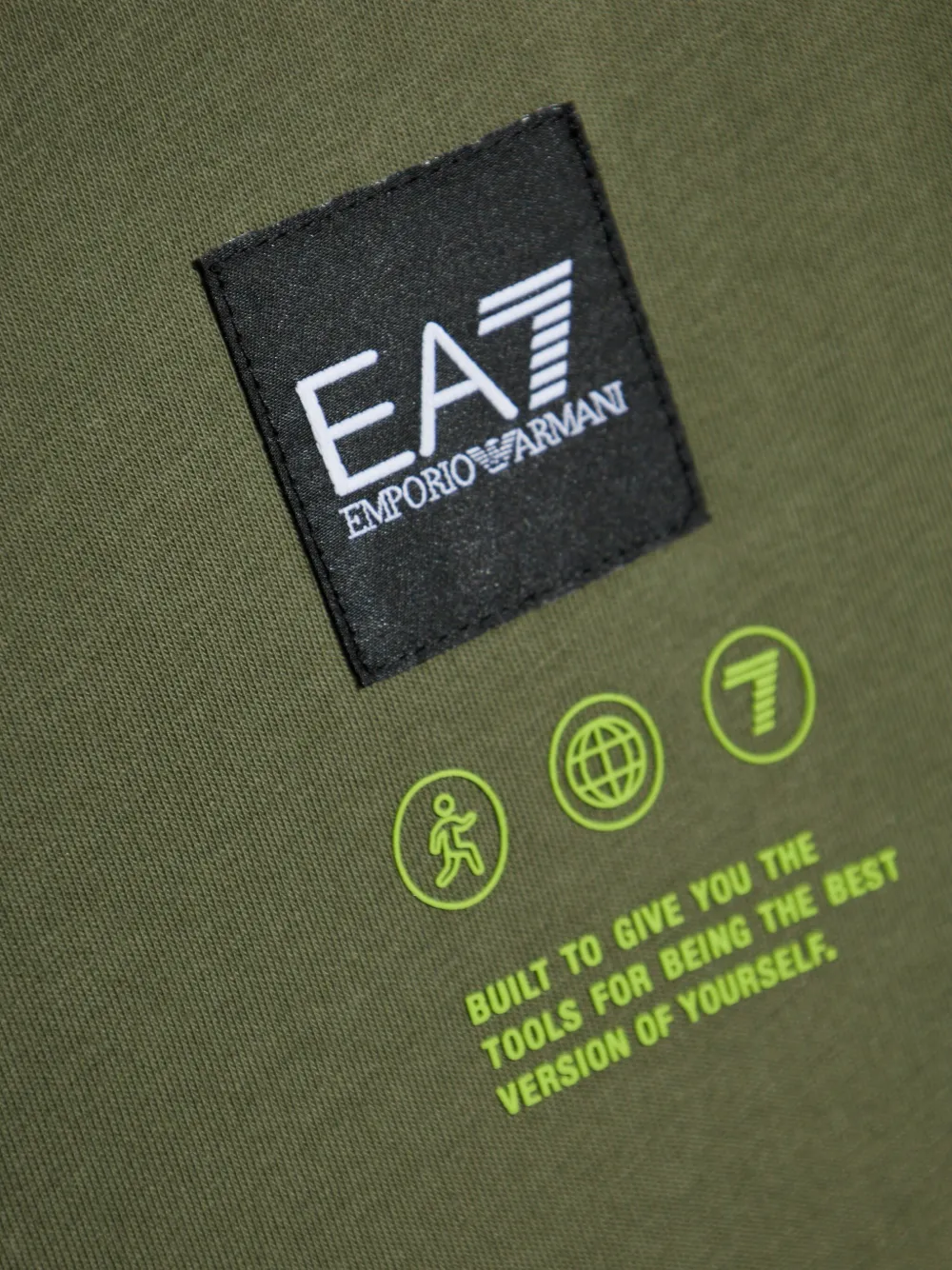Ea7 Emporio Armani T-shirt met logoprint Groen